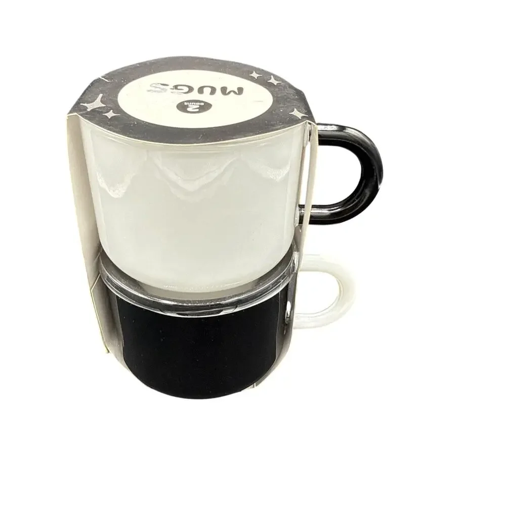 Target Bullseye Playground Black And White Classic Glass Mug Set 2025 NEW